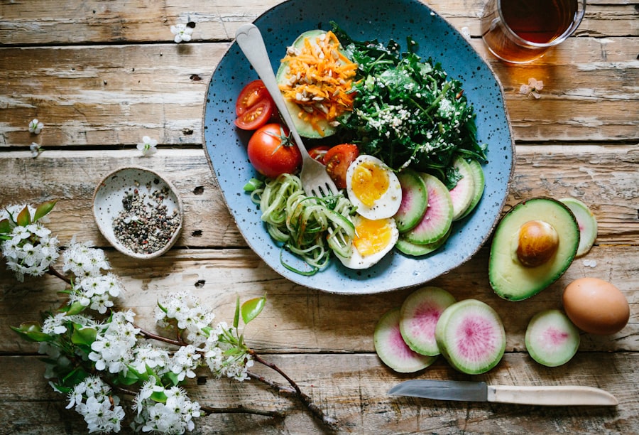 Fresh, colorful whole foods